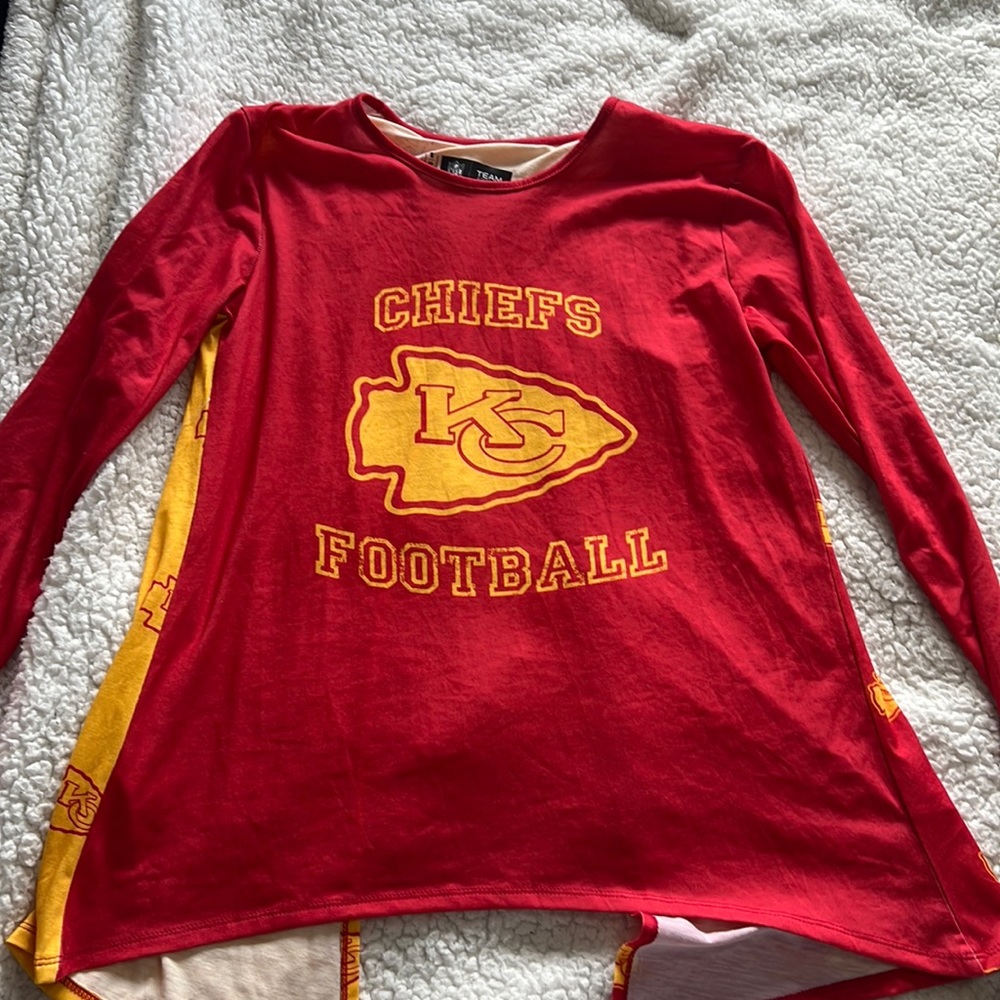 NEW FOCO NFL TEAM APPAREL Kansas City Chiefs Long Sleeve Open Back Top